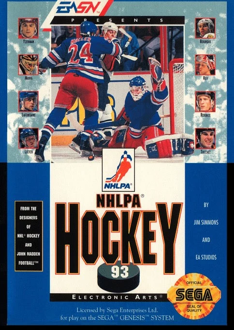 NHLPA Hockey '93 - Sega Genesis