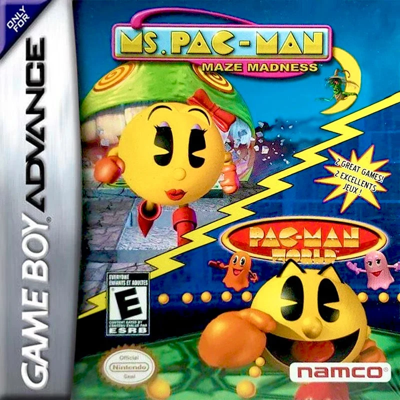Ms. Pac-Man Maze Madness and Pac-Man World - Nintendo Game Boy Advance