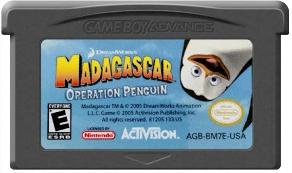 Madagascar Operation Penguin and Shrek 2 - Nintendo Game Boy Advance