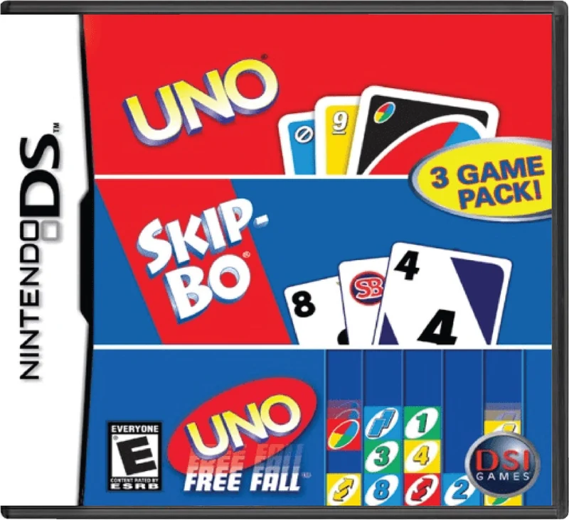 3 Game Pack Uno + Skip-bo + Free Fall - Nintendo DS