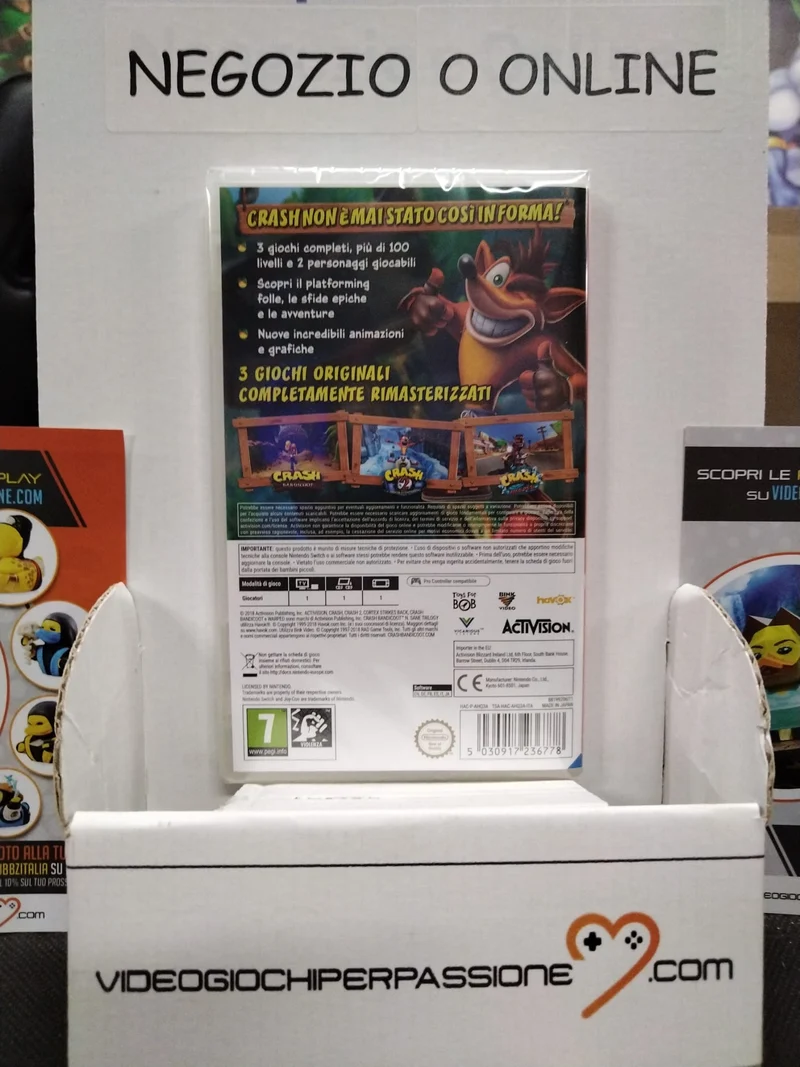 CRASH BANDICOOT N SANE TRILOGY NINTENDO SWITCH (completamente in italiano)