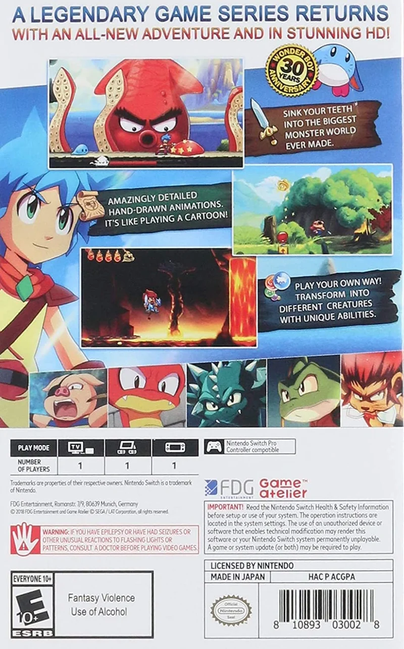 MONSTER BOY AND THE CURSED KINGDOM NINTENDO SWITCH EDIZIONE AMERICANA