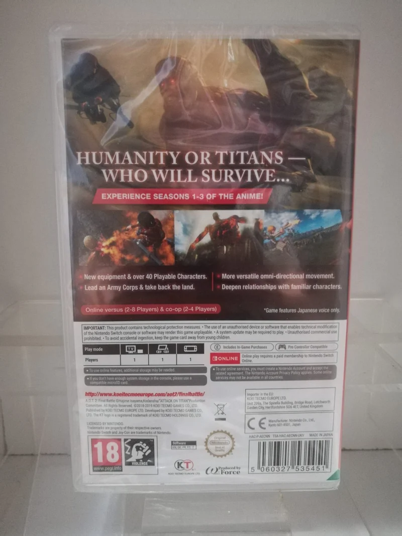A.O.T. 2 Final Battle Nintendo Switch Edizione Regno Unito - CON ITALIANO