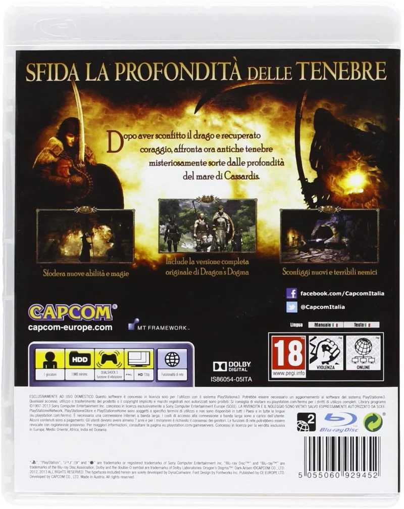 DRAGON'S DOGMA DARK ARISEN PLAYSTATION 3 EDIZIONE ITALIANA