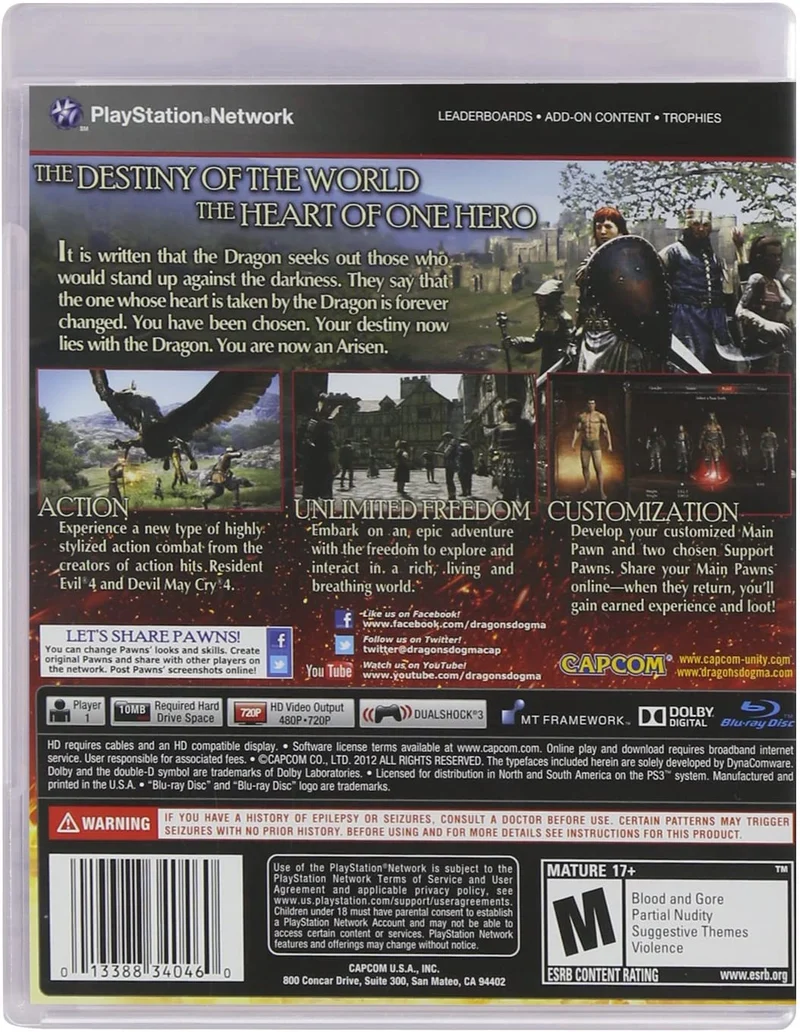 DRAGON'S DOGMA PLAYSTATION 3 EDIZIONE AMERICANA
