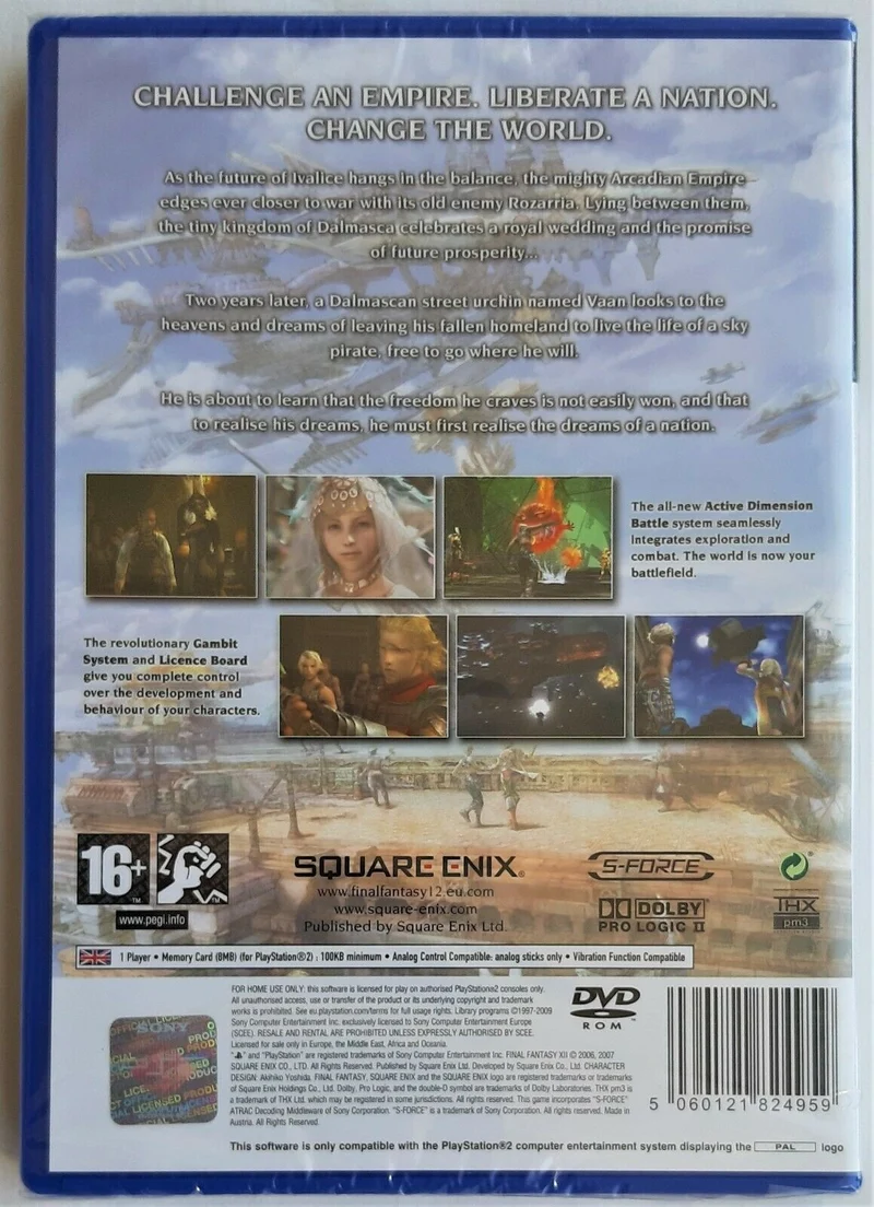 FINAL FANTASY XII PLAYSTATION 2 EDIZIONE REGNO UNITO
