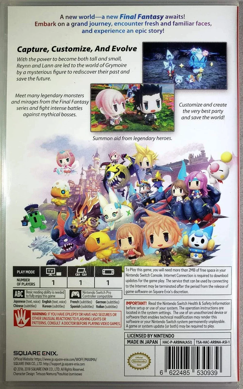 World Of Final Fantasy Maxima Nintendo Switch Edizione Regno Unito