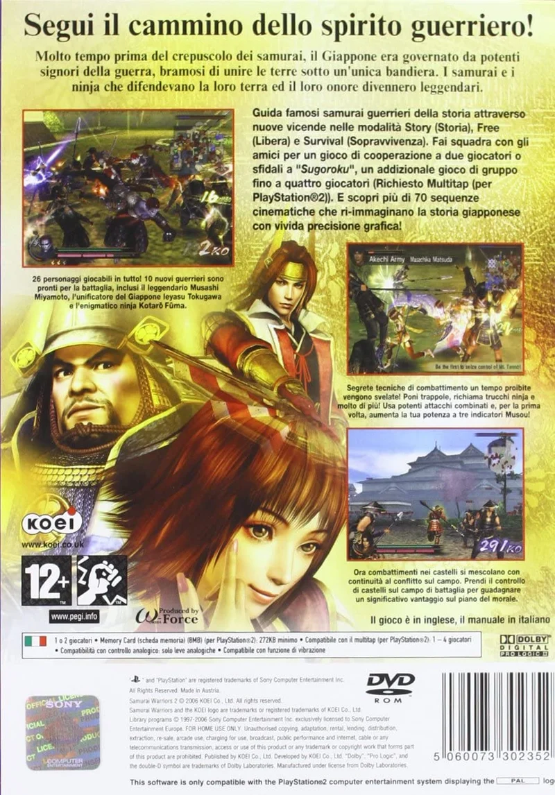 SAMURAI WARRIOS 2 PLAYSTATION 2 EDIZIONE ITALIANA