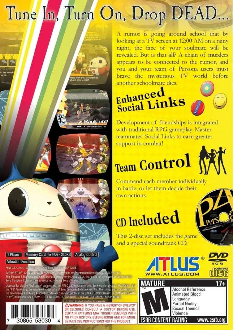 PERSONA 4 PLAYSTATION 2 EDIZIONE AMERICANA