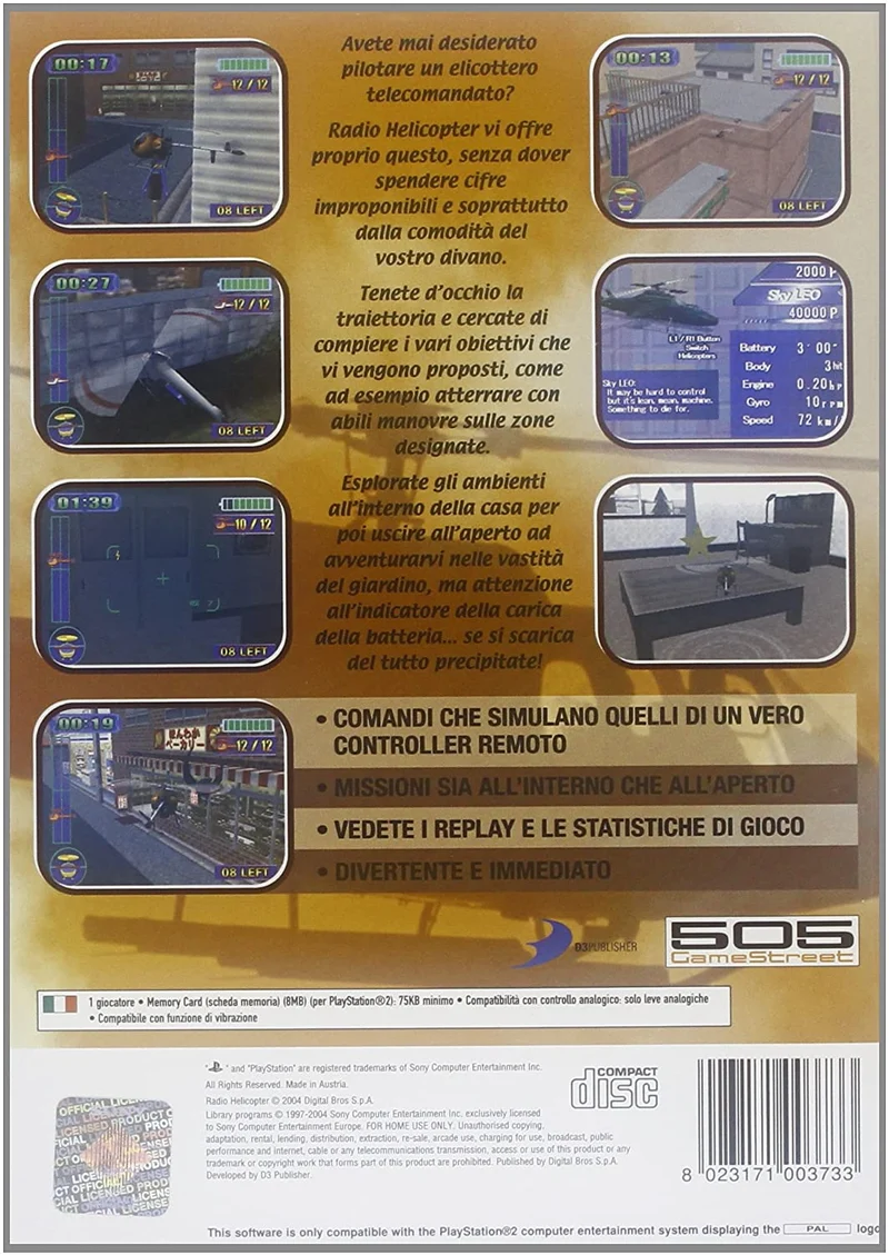 RADIO HELICOPTER PLAYSTATION 2 EDIZIONE ITALIANA