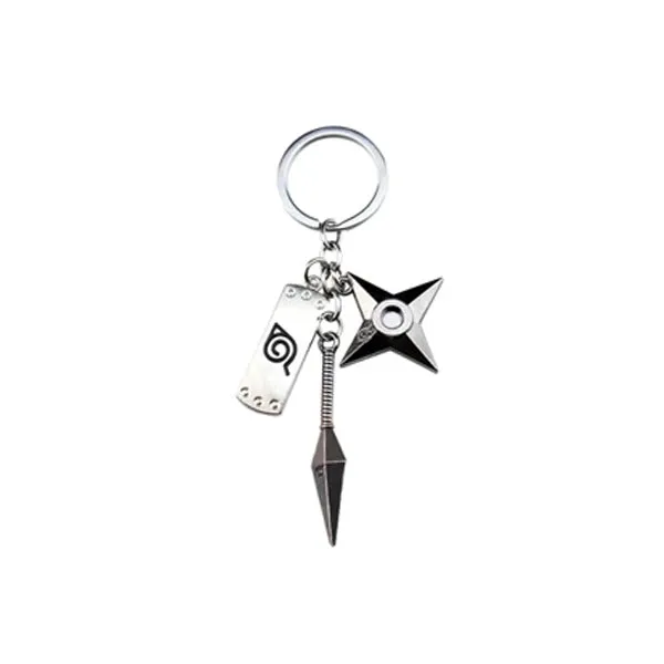 Portachiavi Naruto Simbolo Konoha Kunai