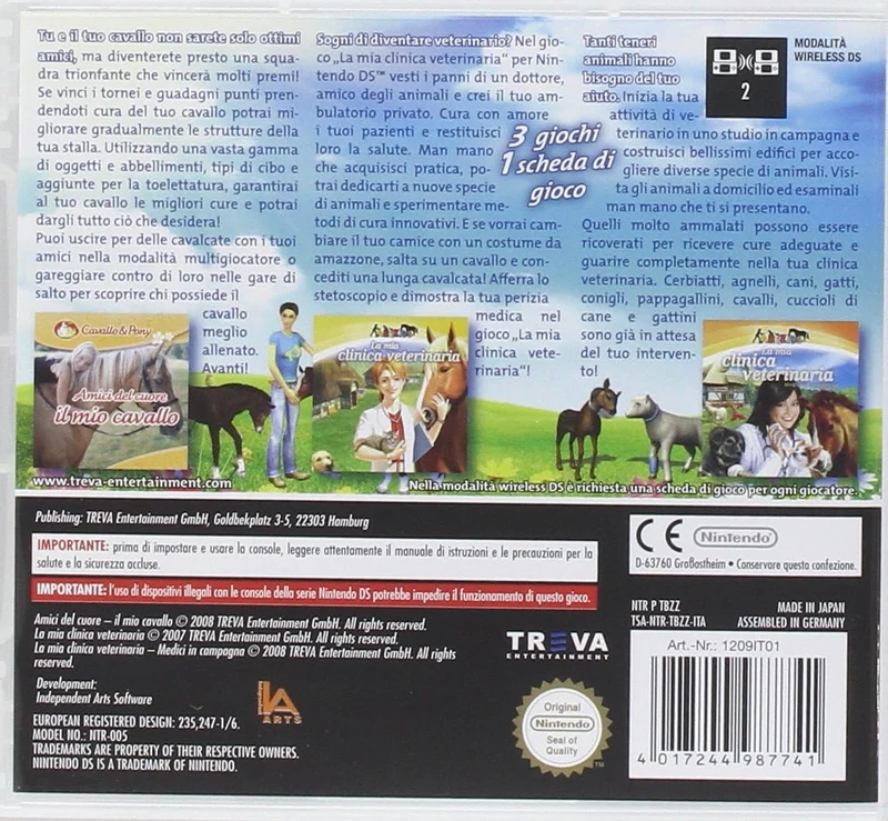 3 IN 1 Amici del cuore: il mio cavallo. La mia clinica veterinaria. La mia clinica veterinaria: medici in campagna. NINTENDO DS