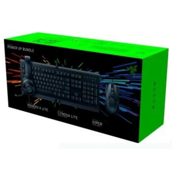 Razer DeathAdder Battle Bundle Gaming Set (DEATHADDER V2 BLACK + GIGANTUS V2 M + BLACKSHARK V2 X), Black/Green