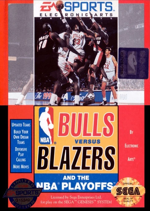 Bulls Vs Blazers and the NBA Playoffs - Sega Genesis