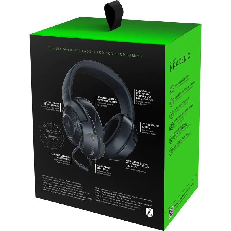 Razer Kraken X Headset, Black