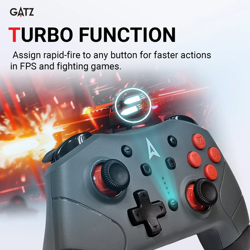 GATZ Fyrefly Wireless Pro Controller for Nintendo Switch