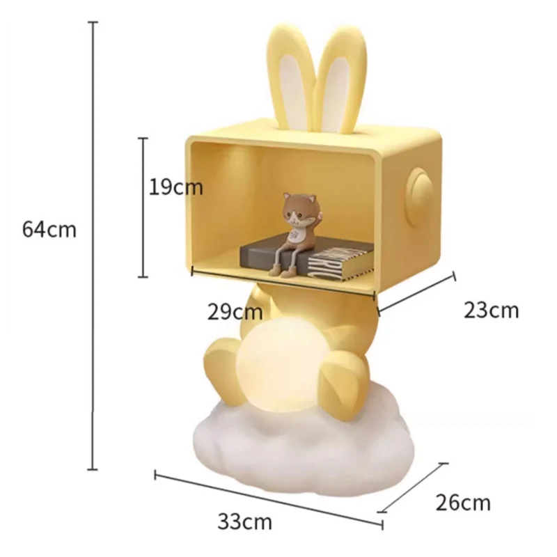 Children's Bedside Table Storage Style Lamp