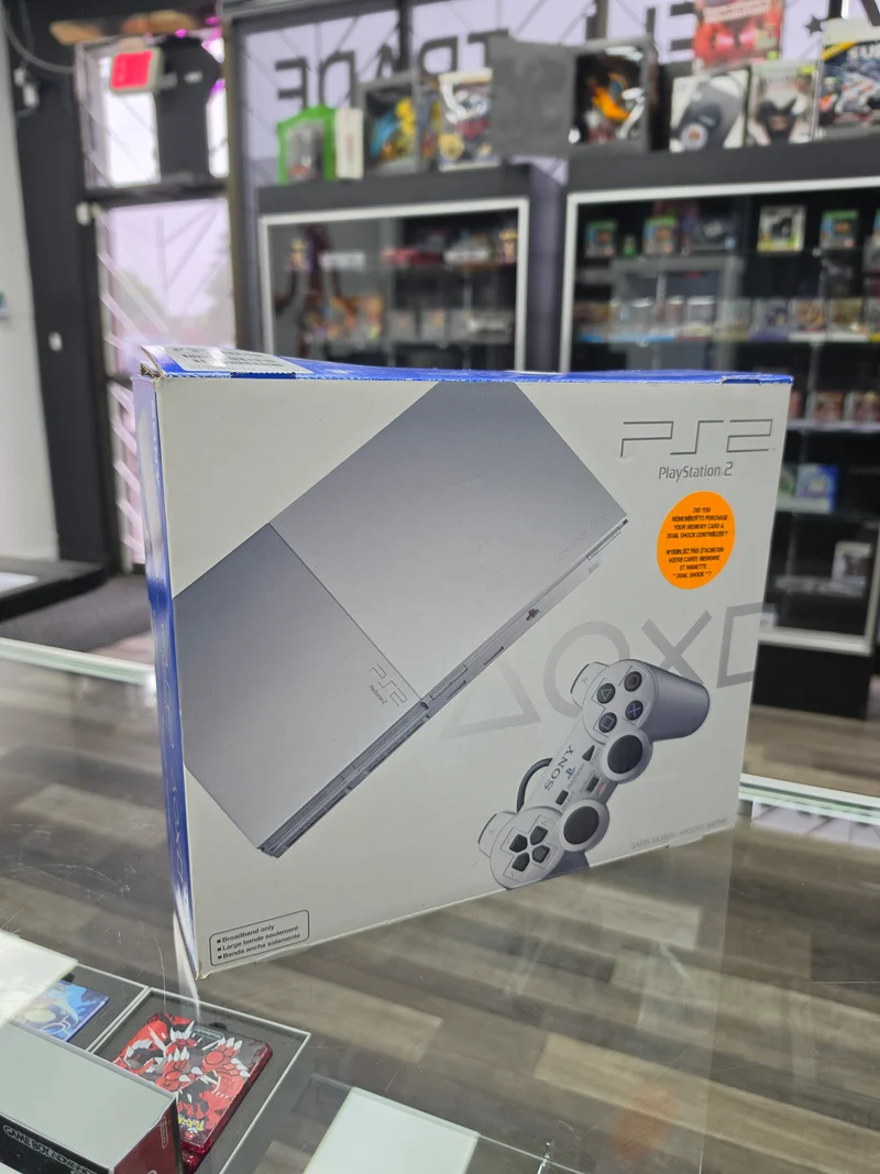 Sony PlayStation 2 PS2 Slim Silver (9000) CIB