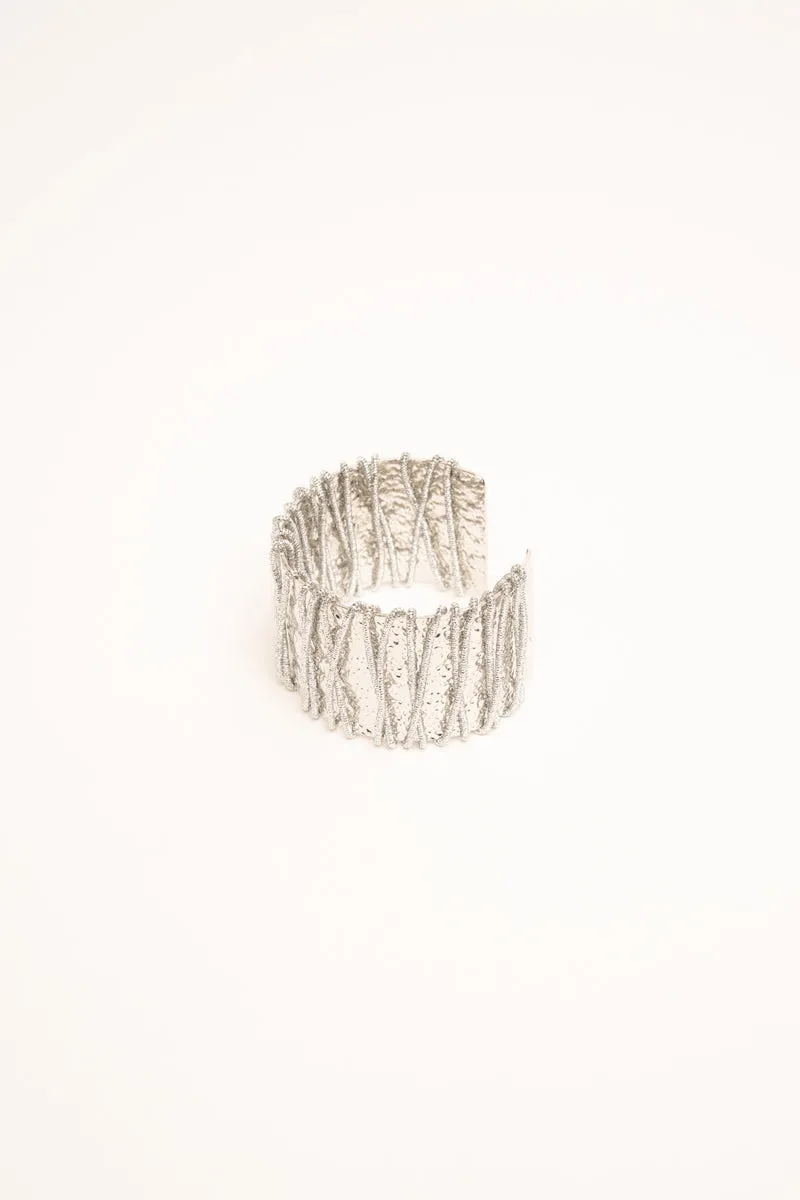 Bracciali rigidi oro & argento, set da 2