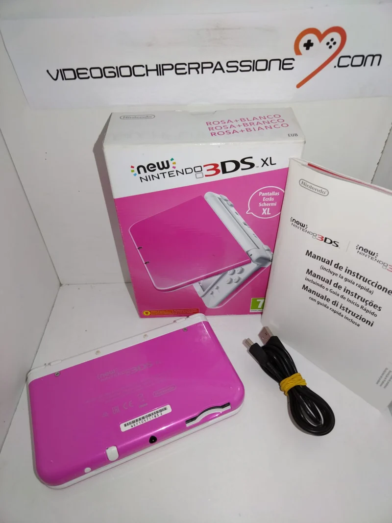 CONSOLE NEW NINTENDO 3DS XL ROSA+BIANCO (usato)(versione italiana)