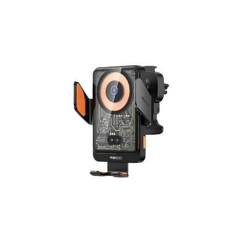 Recci RHO-C38 Mars Wireless Charger Car Holder - Black