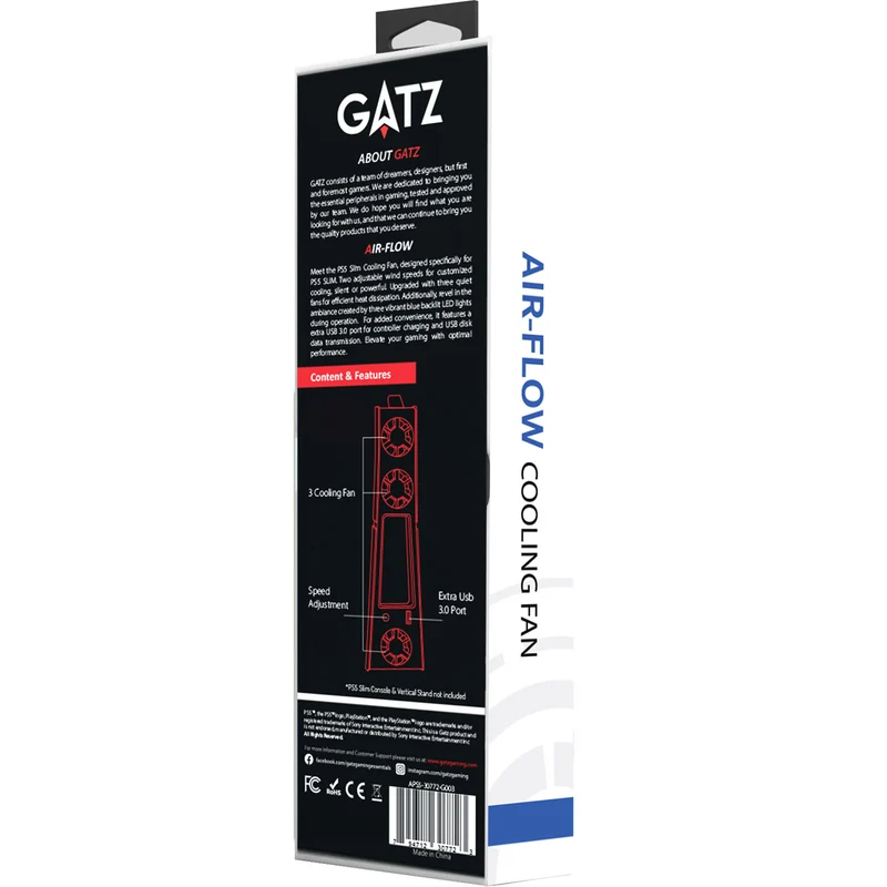 Gatz Air-Flow Cooling Fan for PS5 Slim