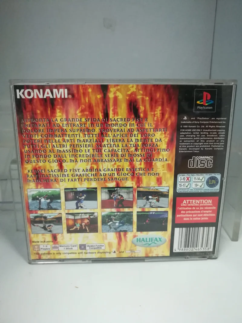 KENSEI SACRED FIST PS1 (usato garantito)(manca la copertina anteriore)