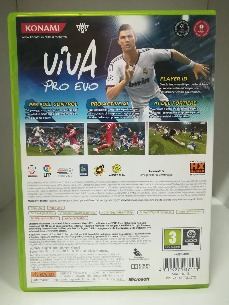 PES 2013 PRO EVOLUTION SOCCER XBOX 360 (usato garantito)
