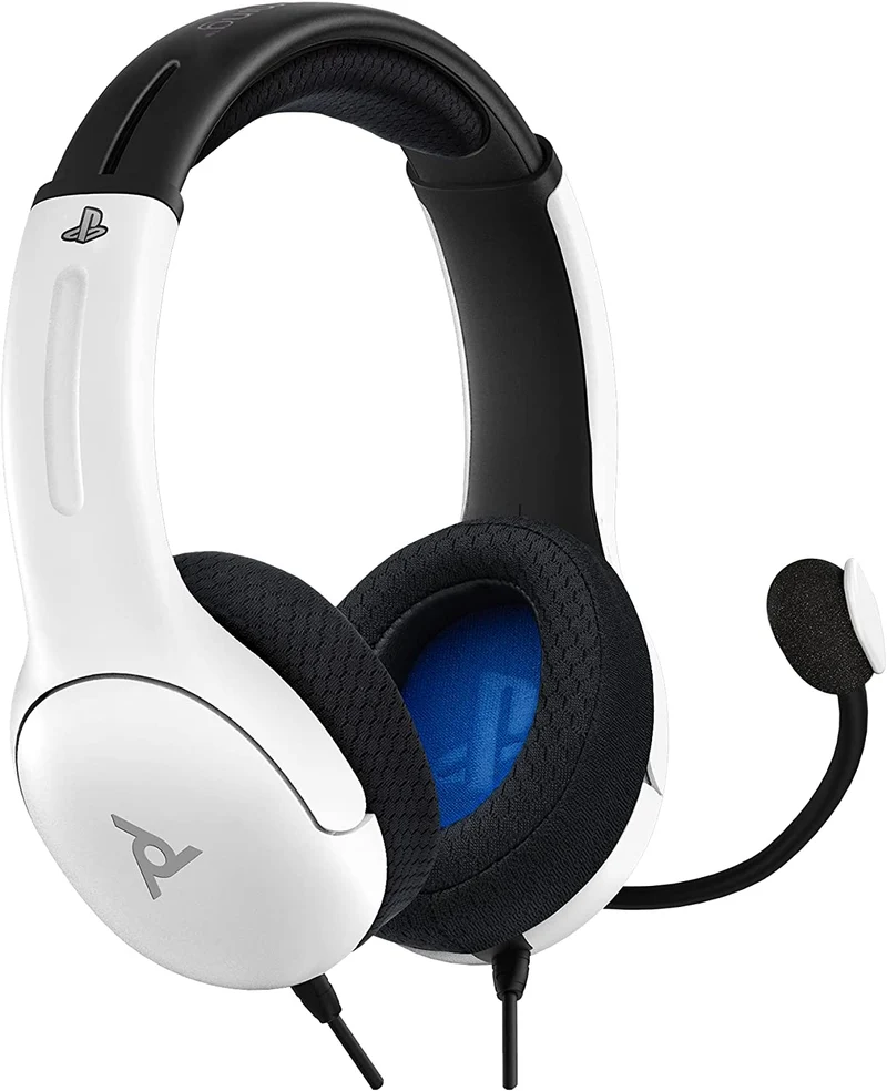 PDP Cuffie Stereo gaming LVL40 per Playstation 4 & 5, Bianco