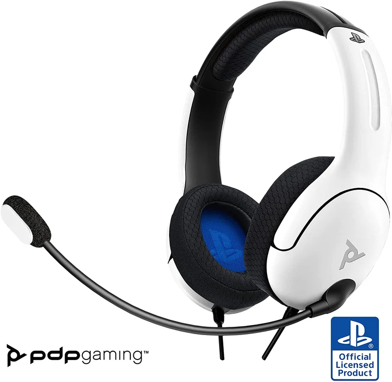 PDP Cuffie Stereo gaming LVL40 per Playstation 4 & 5, Bianco