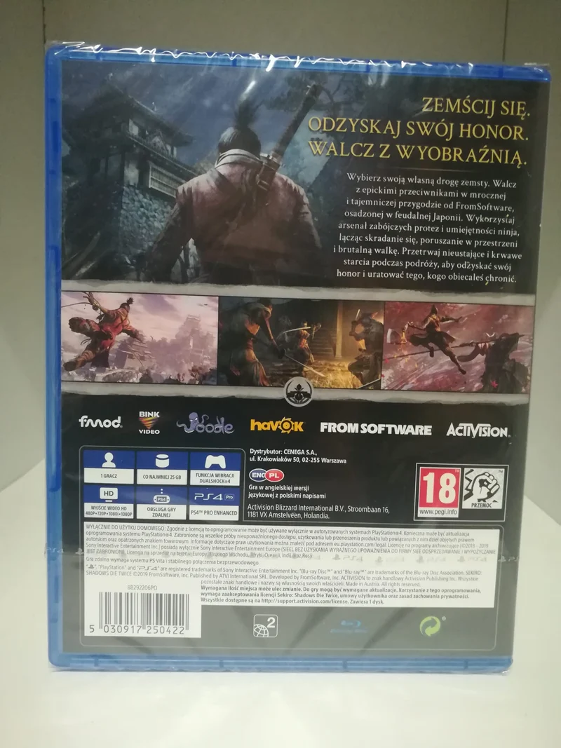 Sekiro Shadows Die Twice Playstation 4 Edizione Polacca [CON ITALIANO]