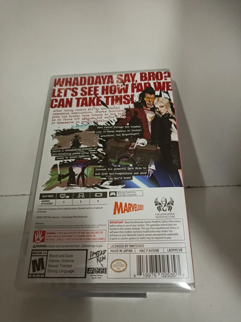 No more Heroes - Limited Run #99 - Nintendo Switch Edizione Americana