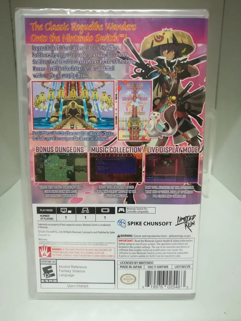 Shiren the Wanderer: The Tower of Fortune and the Dice of Fate - Nintendo Switch Edizione Americana
