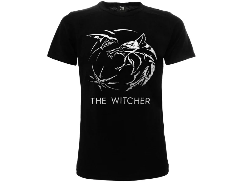 T-Shirt Witcher Emblema - Lupo, Stella e Rondine