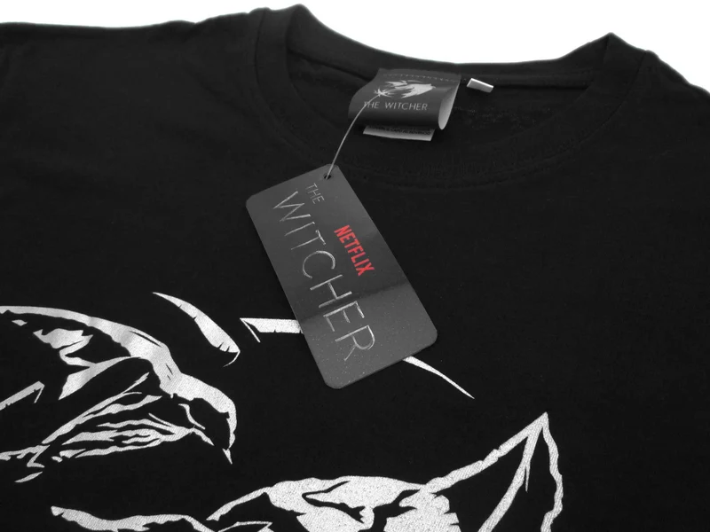 T-Shirt Witcher Emblema - Lupo, Stella e Rondine