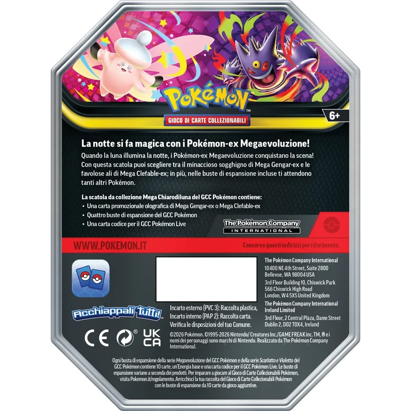 Pokemon Tin Box Mega Clefable-ex ITA