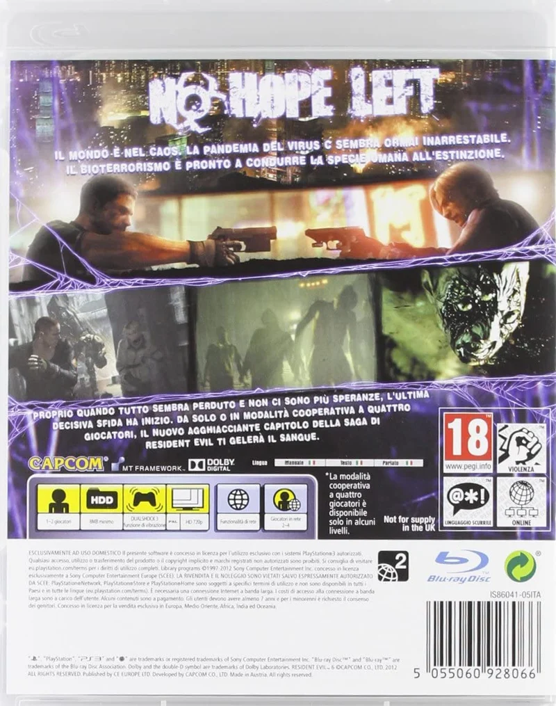 RESIDENT EVIL 6 PLAYSTATION 3 EDIZIONE ITALIANA