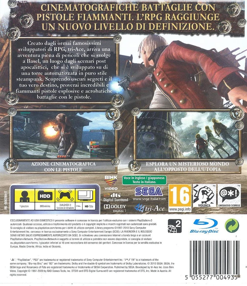 RESONANCE OF FATE PLAYSTATION 3 EDIZIONE ITALIANA