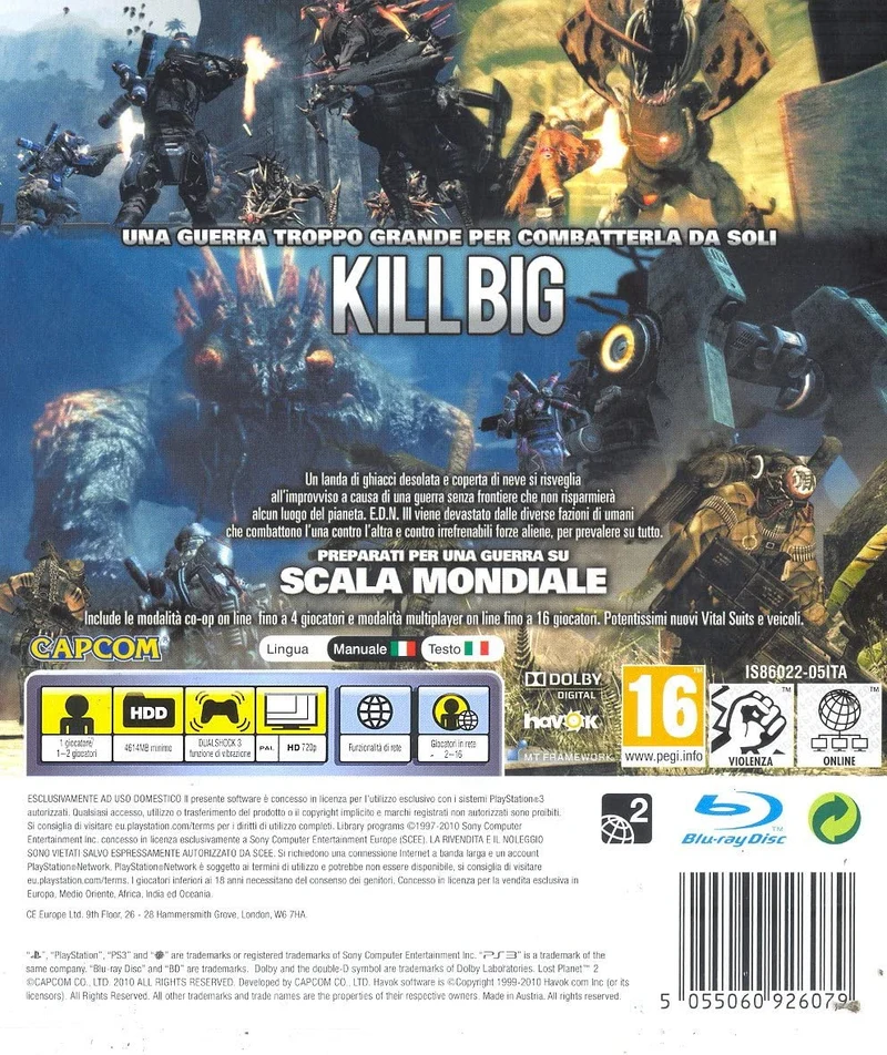 LOST PLANET 2 PLAYSTATION 3 EDIZIONE ITALIANA