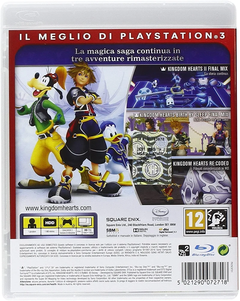 KINGDOM HEARTS HD 2.5 REMIX PLAYSTATION 3 EDIZIONE ITALIANA