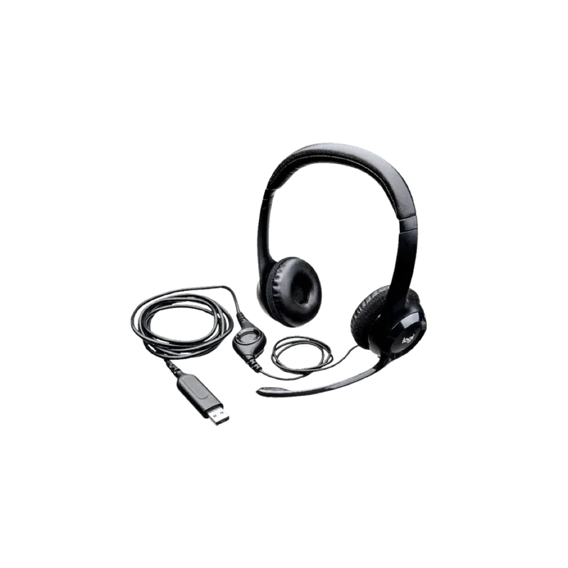 Logitech H390 USB Computer Headset - Black