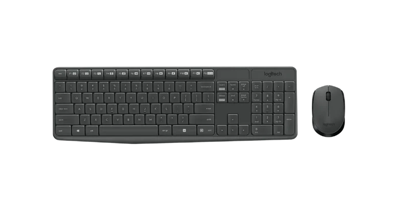 Logitech MK235 Wireless Keyboard and Mouse Combo - Black
