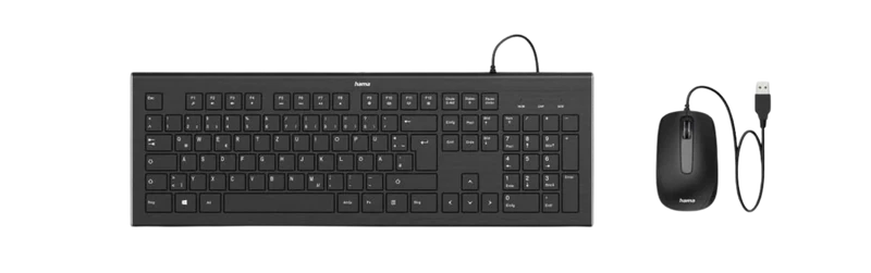 hama Keyboard & Mouse Set Cortino wired - Black