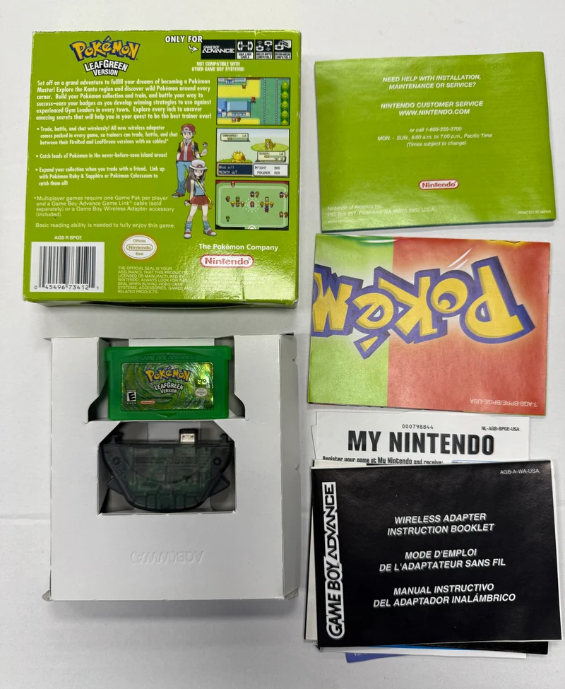 Pokemon Leaf Green: Complete - Nintendo Game Boy Advance