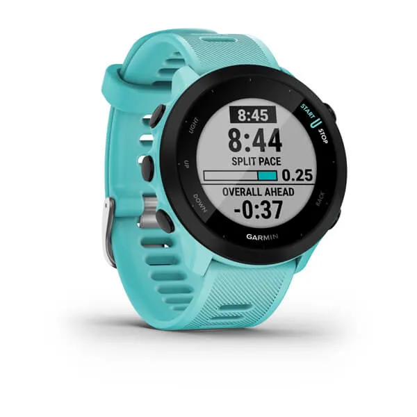 Garmin Forerunner 55 42mm MIP Sports Watch, Aqua Green