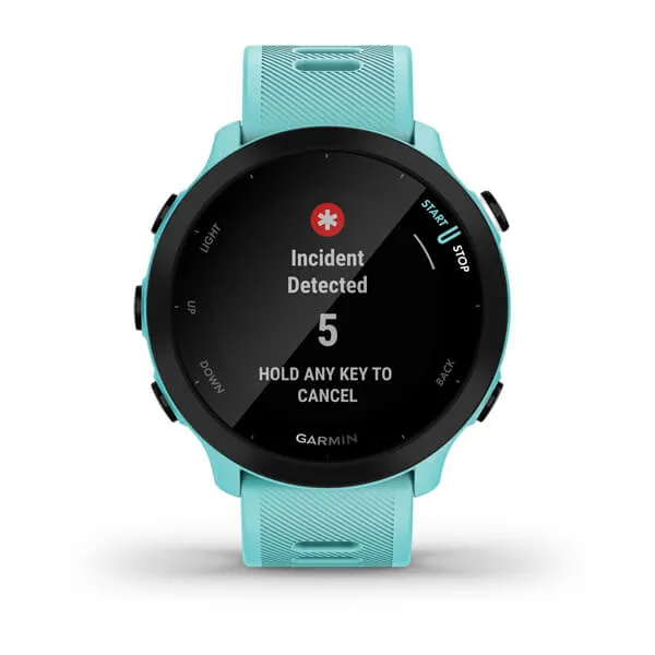 Garmin Forerunner 55 42mm MIP Sports Watch, Aqua Green