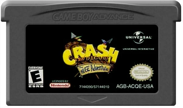 Crash Bandicoot the Huge Adventure - Nintendo Game Boy Advance