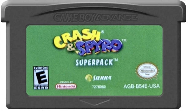 Crash and Spyro Superpack Season of Ice & Huge Adventure - Nintendo Game Boy Advance