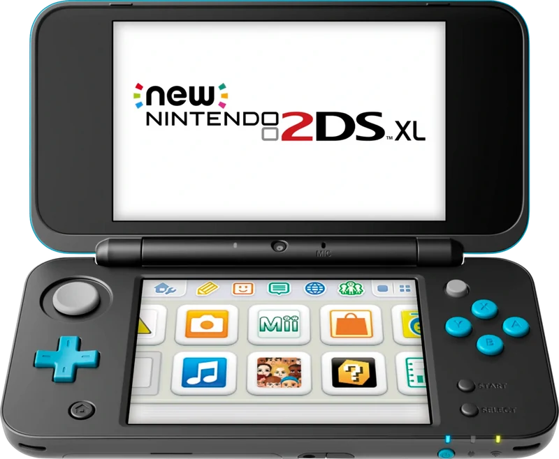 New Nintendo 2DS XL Black & Turquoise Handheld Console
