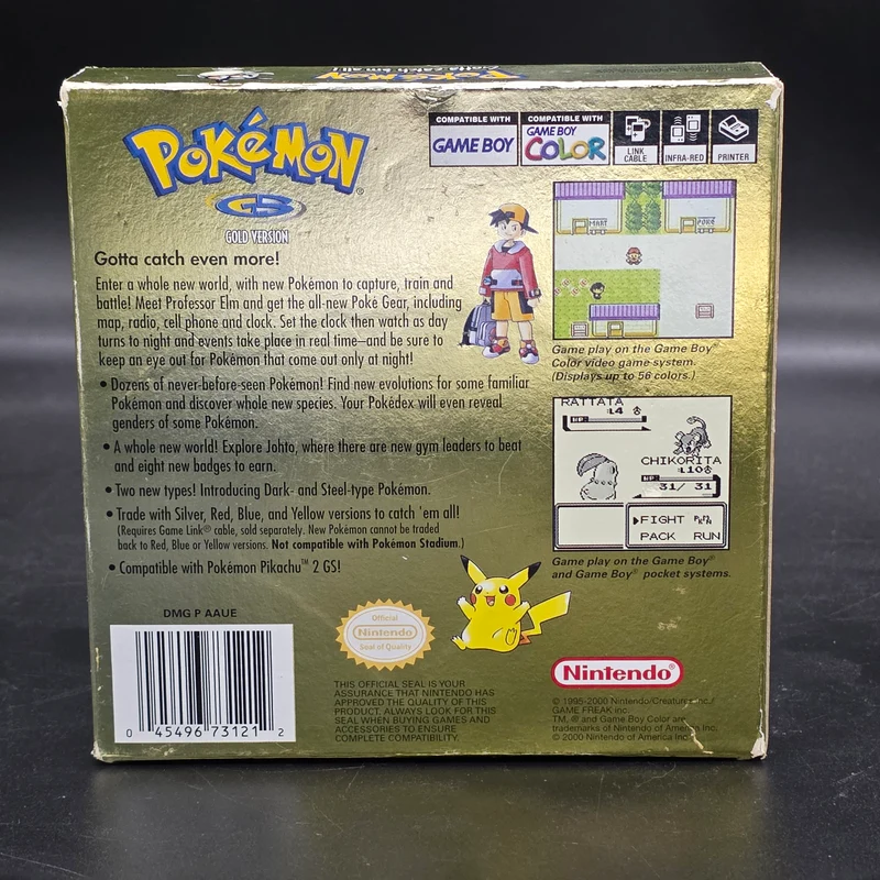 Pokemon Gold: Complete - Nintendo Game Boy Color A